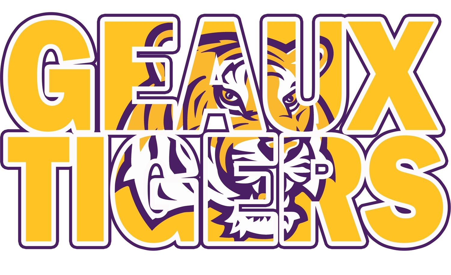 Clip Art LSU Knockout