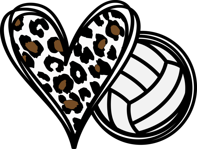 Clip Art Vball Leopard Heart