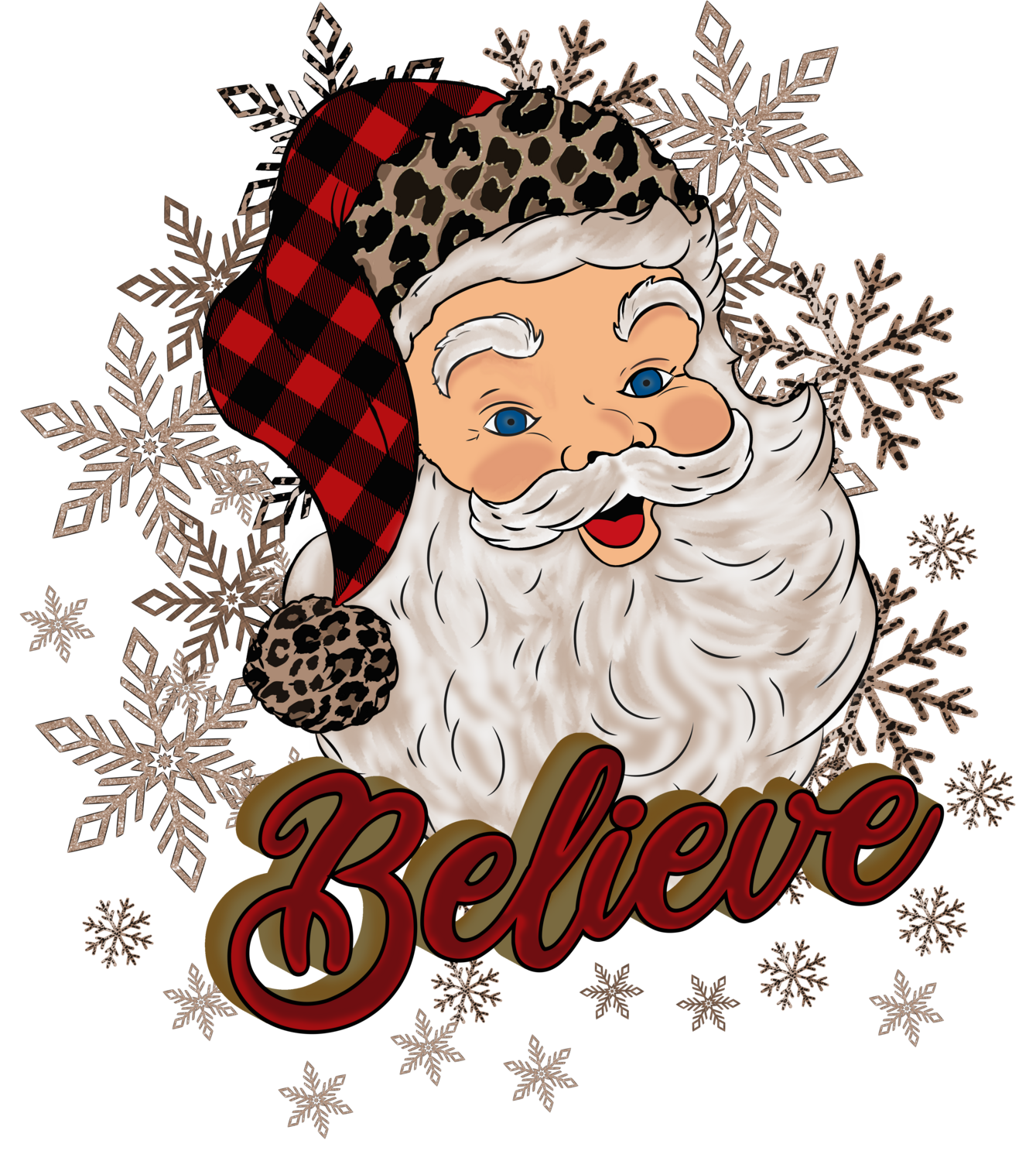 Clip Art MC 21 Santa Believe White