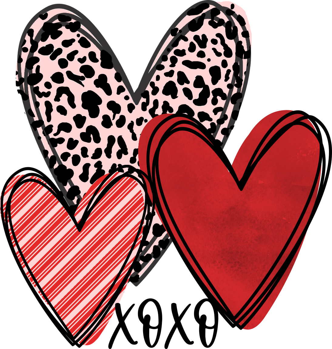 Clip Art Vday 22 3 Hearts