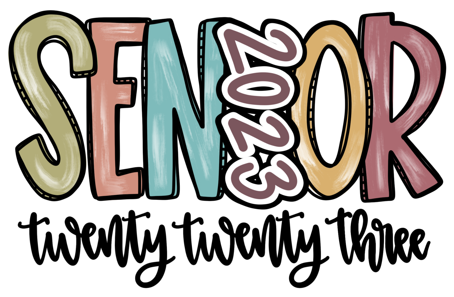 Clip Art Senior 23 Pastels