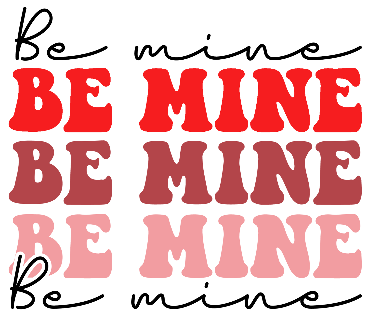 Clip Art Vday 23 Be Mine Stacked