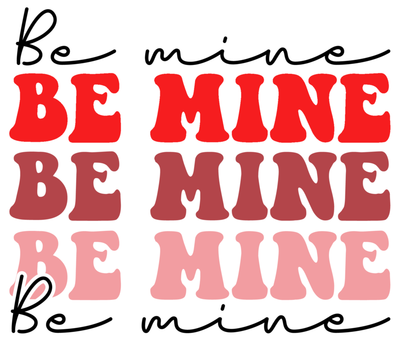 Clip Art Vday 23 Be Mine Stacked