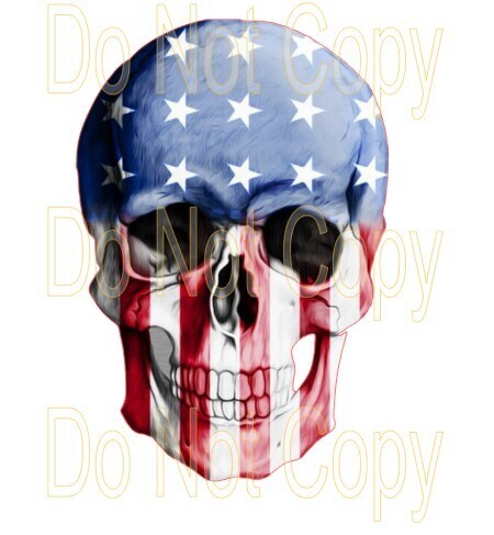 Clip Art Patriotic 23 Skull