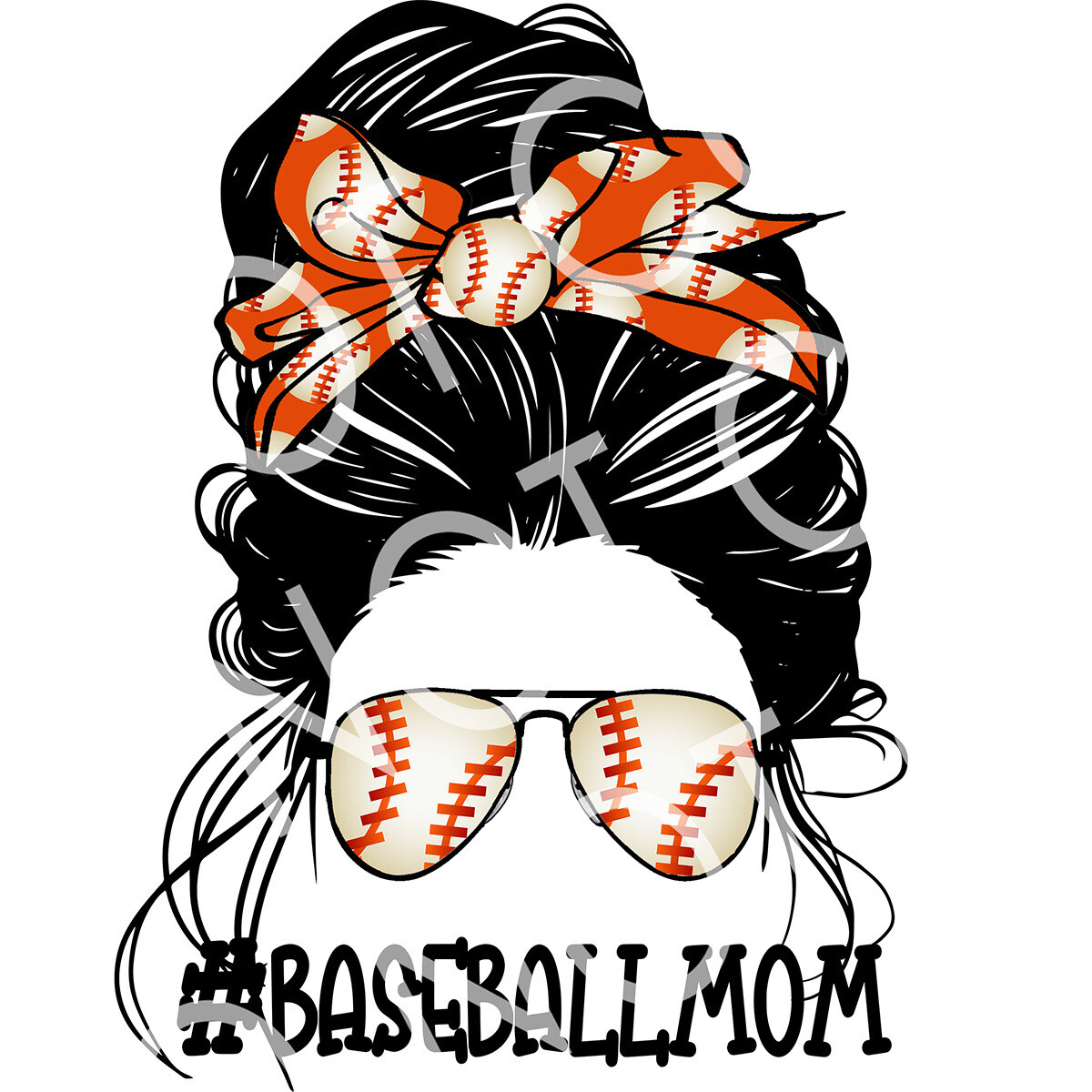 Clip Art Baseball 23 Mom Hair