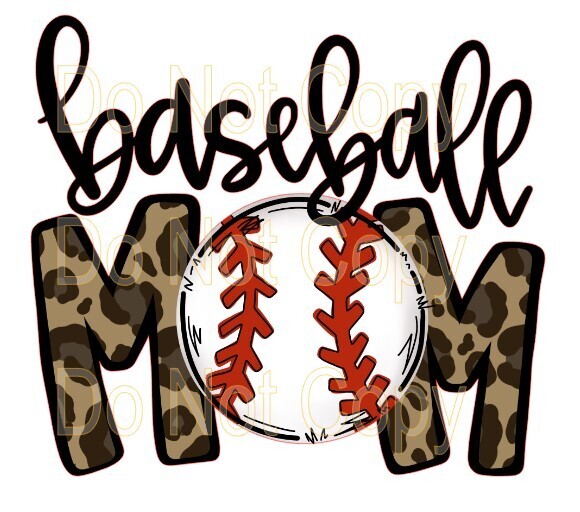 Clip Art Baseball Mom Leopard