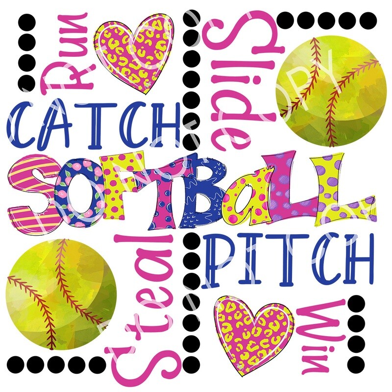 Clip Art Softball 23 Funky