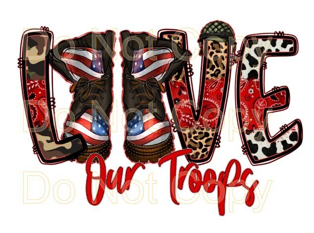 Clip Art Patriotic 23 Love Our Troops