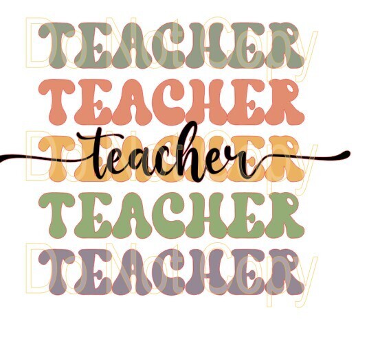 Clip Art Teacher 22 Stacked