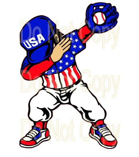 Clip Art 4th 23 Baseball Dab