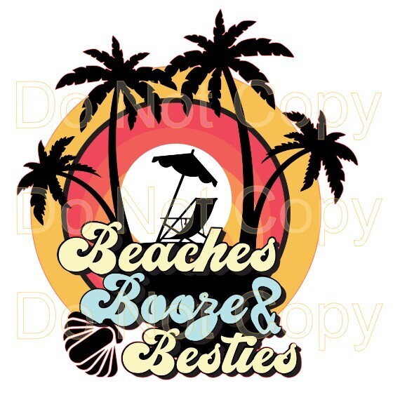 Clip Art Summer 23 Beaches Booze &amp; Besties