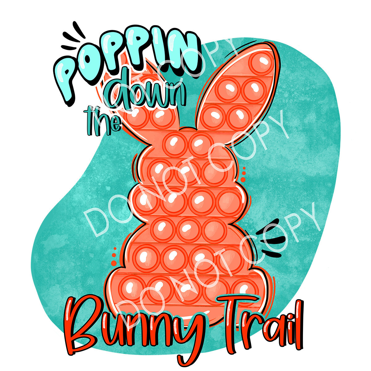 Clip Art Easter 23 Orange Pop It