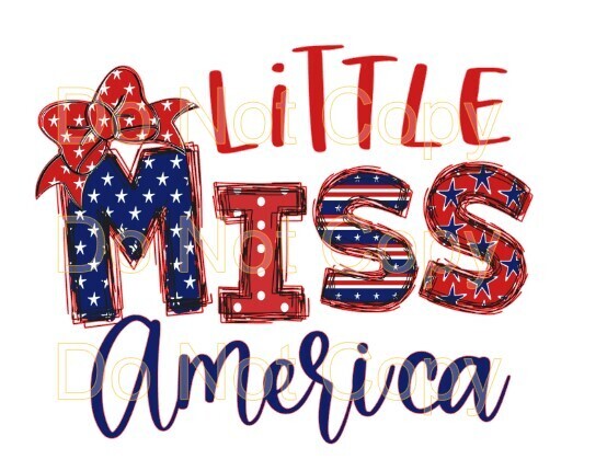 Clip Art 4th Little Miss America