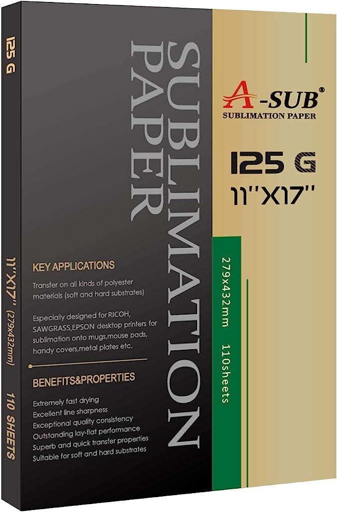 A-SUB Sublimation Paper 11&quot; x 17&quot; 125 G