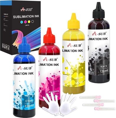 A-SUB 480ML Sublimation Ink Refill for Epson Inkjet Printer