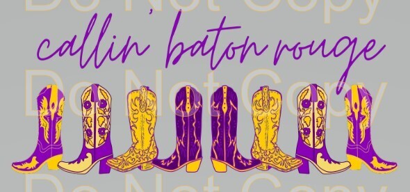 Clip Art LSU 23 Callin BR Boots