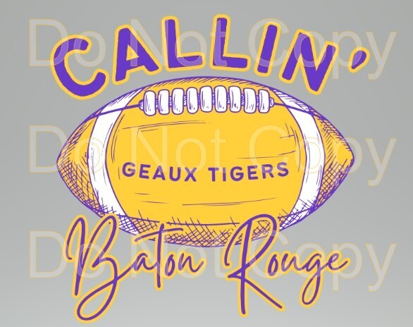 Clip Art LSU 23 Callin BR Football