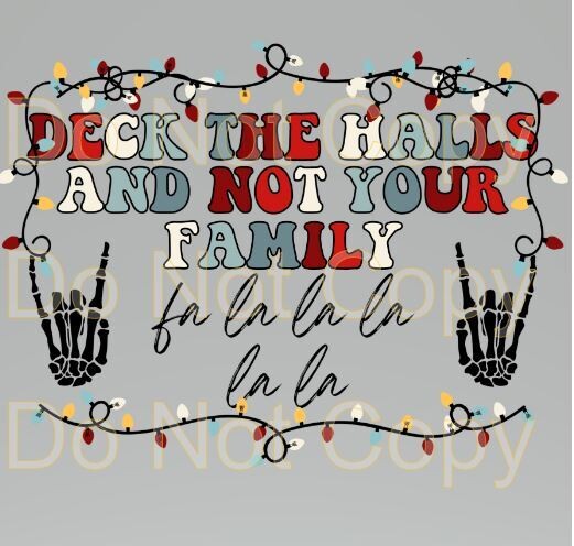 Clip Art MC 23 Deck Halls Family