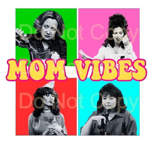 Clip Art MD 24 MOM VIBES, SIZE: Medium 7&quot;-8&quot; (6PK), MEDIA TYPE: REGULAR
