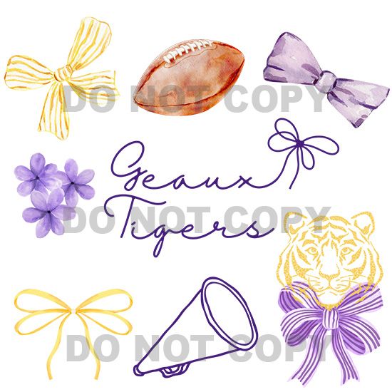 Clip Art LSU 24 GEAUX TIGERS GD