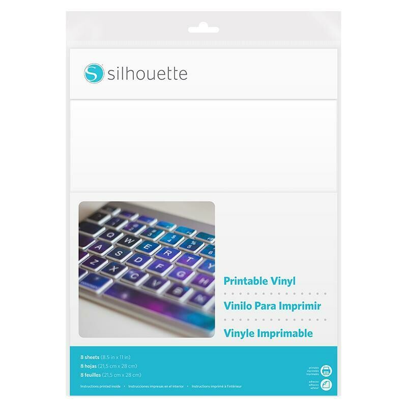 SILHOUETTE PRINTABLE WHITE VINYL (8PK) SILHOUETTE PRINTABLE WHITE VINYL (8PK)