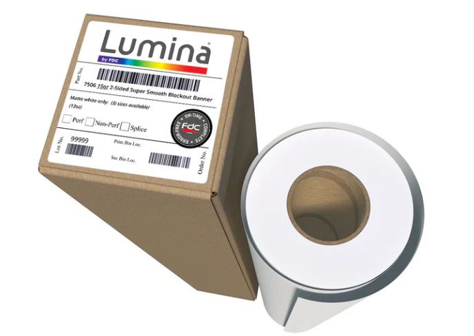 Lumina® 7604 Print Media: Banner 13oz Scrimless Non-Curling Gray Back