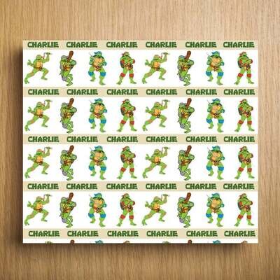 Personalized Teenage Mutant Ninja Turtles Wrapping Paper | Add Any Name | TMNT