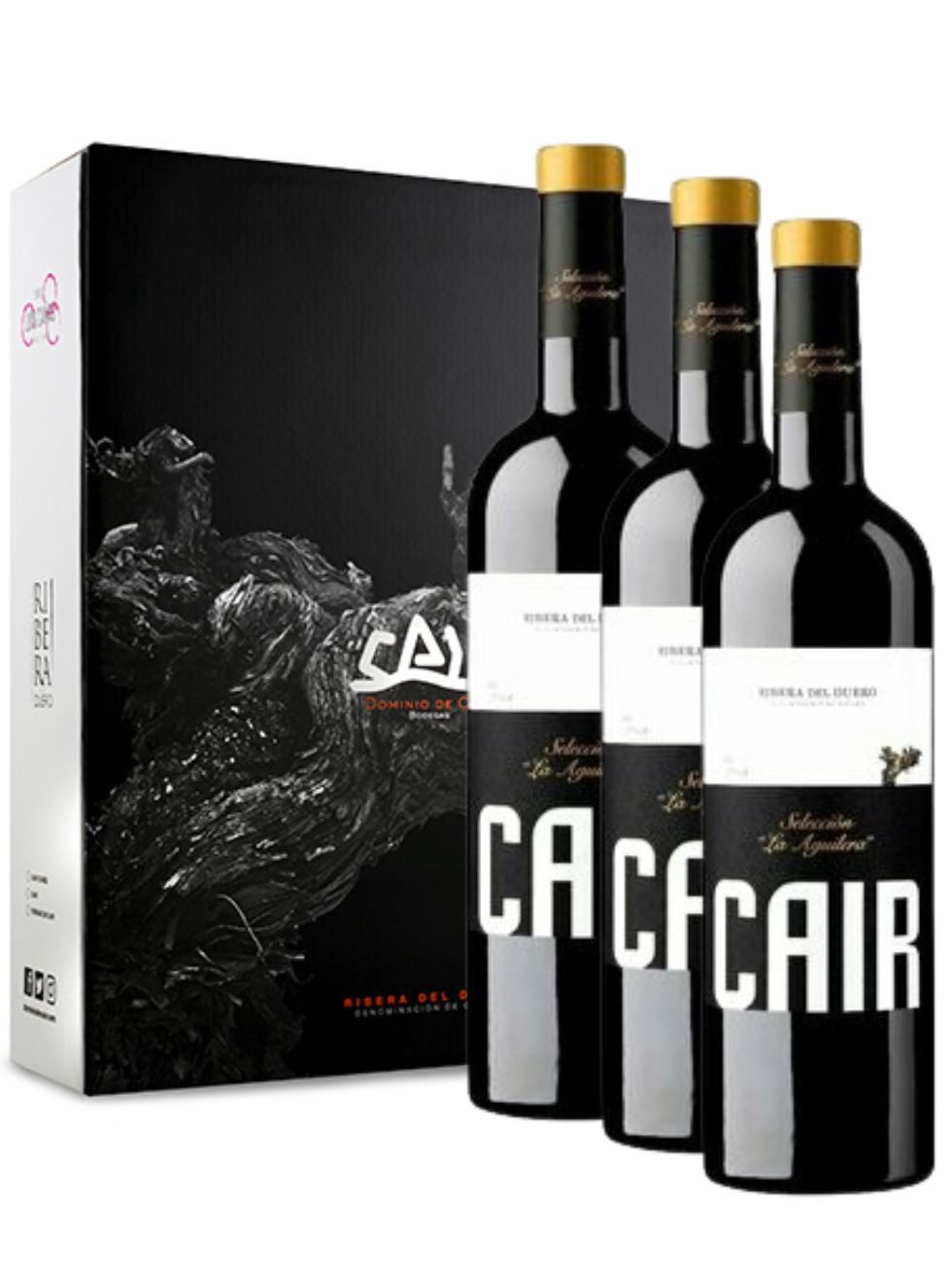 Estuche de 3 botellas Cair Selección de La Aguilera + Invitación a Bodega (No disponible)
