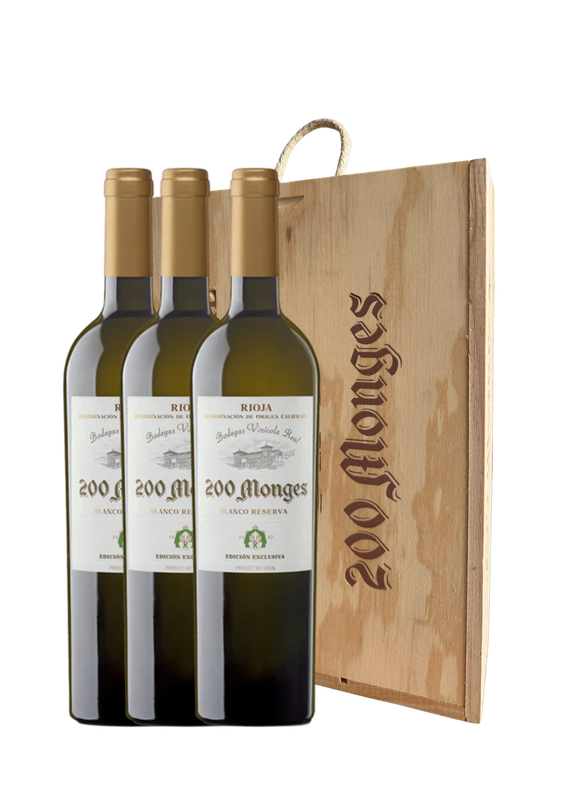 200 Monges Reserva Blanco Estuche Madera 3 botellas (No disponible)