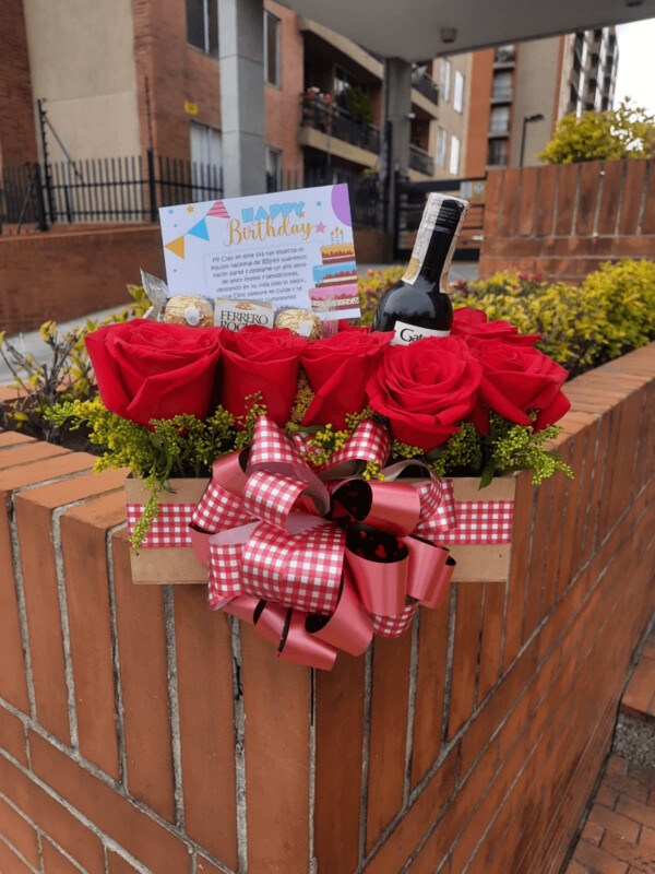 Caja de Rosas Rustica