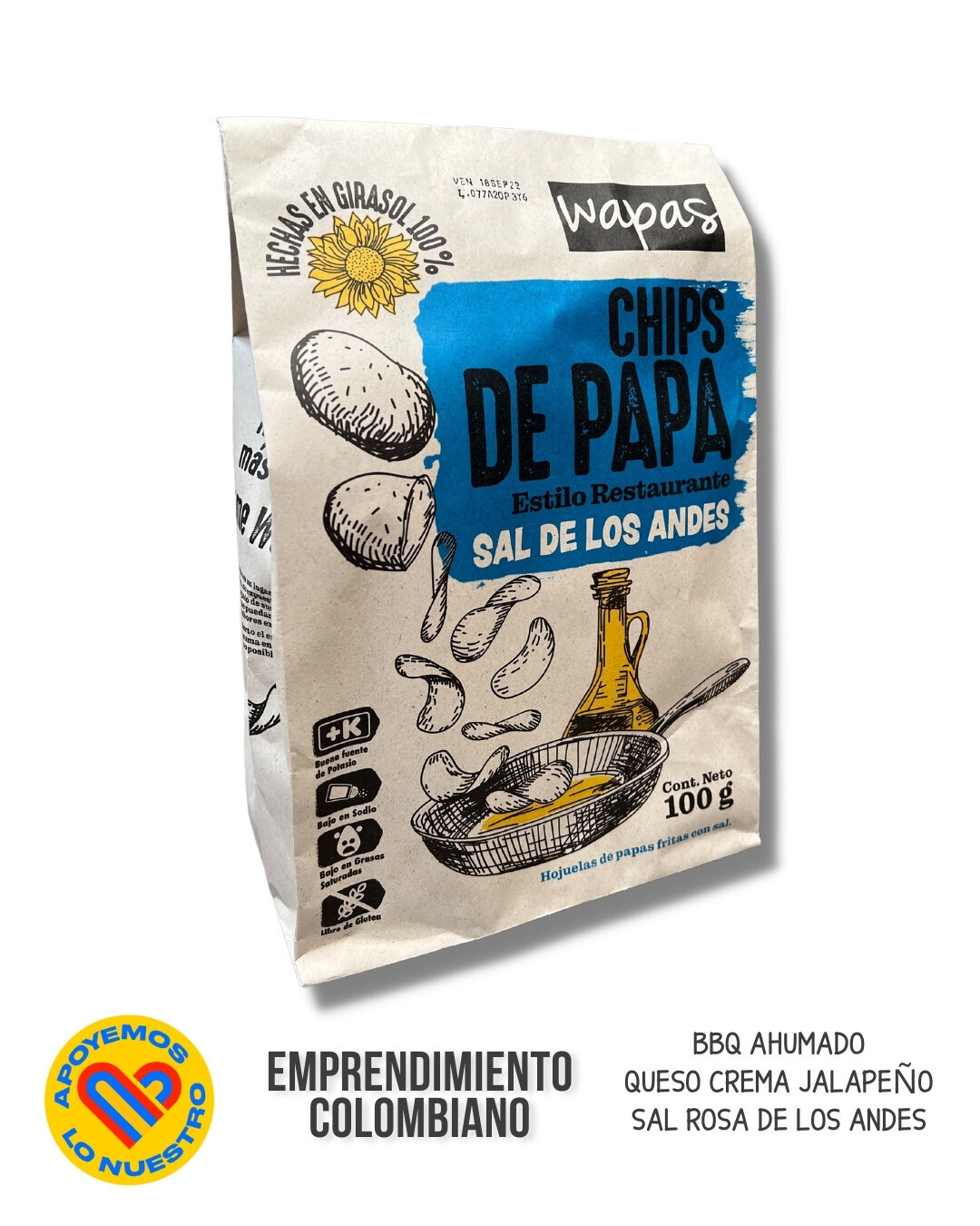 Chips de papas WAPAS | Adicional para el dia del padre