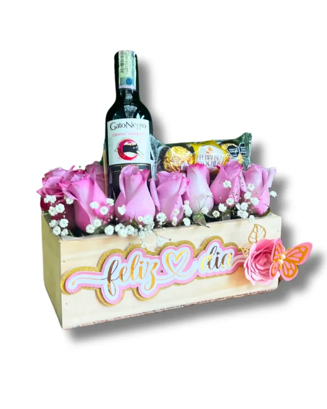 Caja de Rosas Rustica