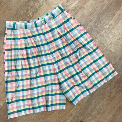 Vintage Silk Lilly Pulitzer Plaid Shorts Vintage Silk Lilly Pulitzer Plaid Shorts