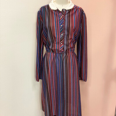 Colorful Striped Empire Waist Dress Colorful Striped Empire Waist Dress