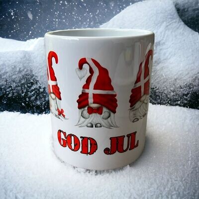 Weihnachtstasse "god Jul" Dänische Wichtel