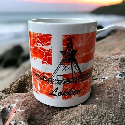Tasse "Seezeichen Løkken" und Danebrog