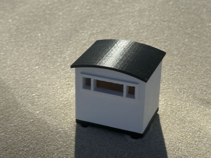 Miniatur „Løkken Badehaus“ | Skandinavische Deko | 3D-gedrucktes Modell | 55x50x40 mm | Handgefertigt