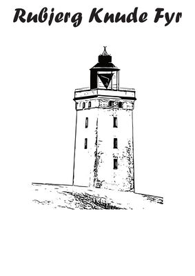 T-Shirt beidseitig bedruckt, Motive Rubjerg Knude Fyr 2 und Gruppenlogo T-Shirt beidseitig bedruckt, Motive Rubjerg Knude Fyr 2 und Gruppenlogo
