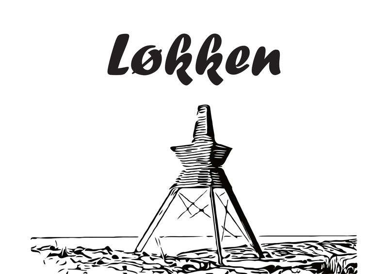 T-Shirt beidseitig bedruckt, Motive Løkken Seezeichen und Gruppenlogo