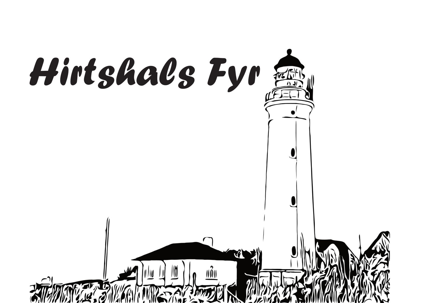 T-Shirt beidseitig bedruckt, Motive Hirtshals Fyr und Gruppenlogo