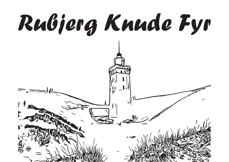 Unisex Sweat Hoody  beidseitig bedruckt, Motive Rubjerg Knude Fyr 2 und Gruppenlogo