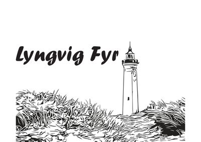 T-Shirt beidseitig bedruckt, Motive Lyngvig Fyr 1  und Gruppenlogo