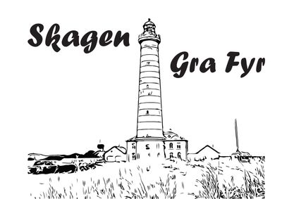 Round Sweat Heavy beidseitig bedruckt, Motive Skagen Gra Fyr  und Gruppenlogo