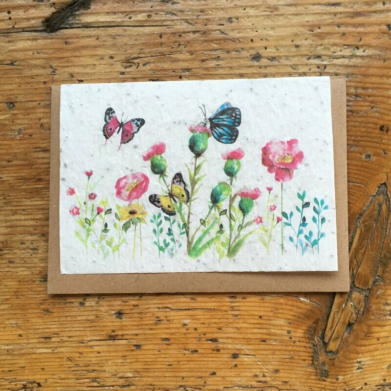 Carte à planter "papillons"