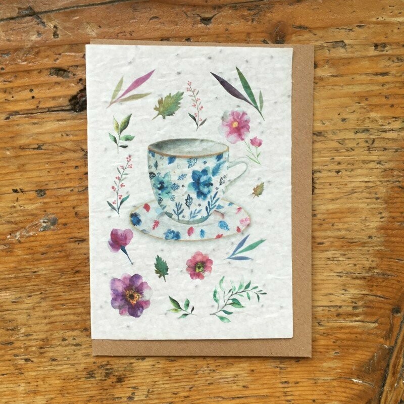 Carte à planter infusion "petite tasse"