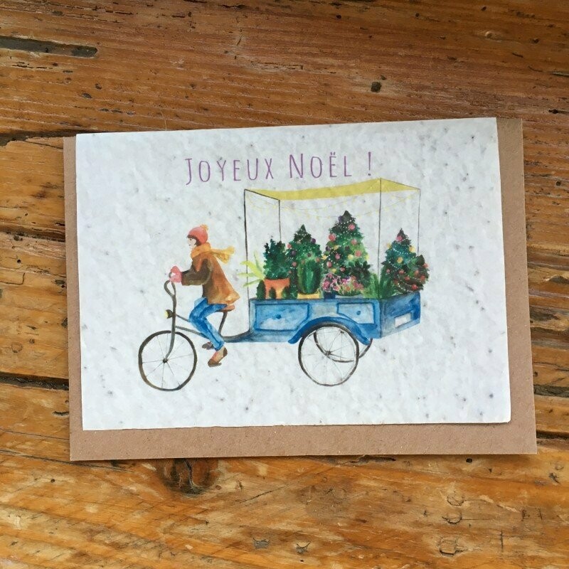 Carte à planter "Joyeux Noël"
