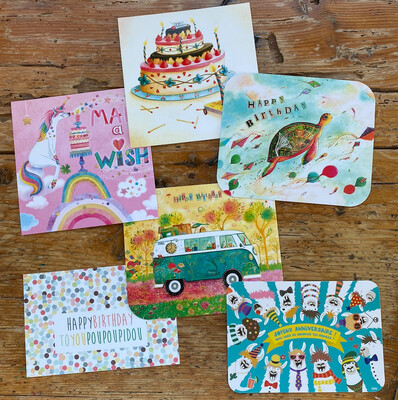 Lot de 5 cartes Lot de 5 cartes "anniversaire" surprise