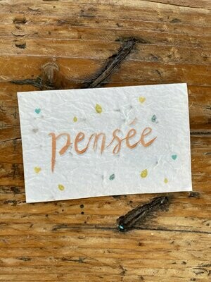Mini carte à planter double Mini carte à planter double "pensée" fleurs des champs"