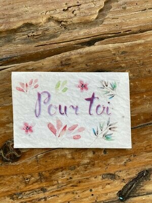 Mini carte à planter double "Pour toi" fleurs des champs"