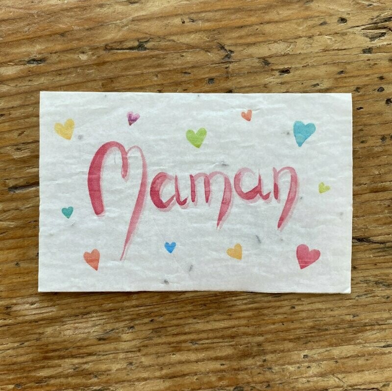 Mini carte à planter double "Maman" fleurs des champs"